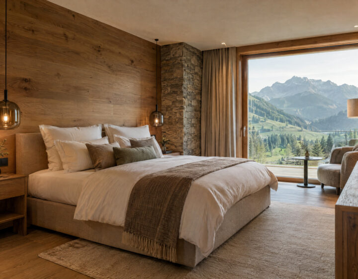5-Sterne-Schlafzimmer der Villa Alpjuwel in Oberstdorf