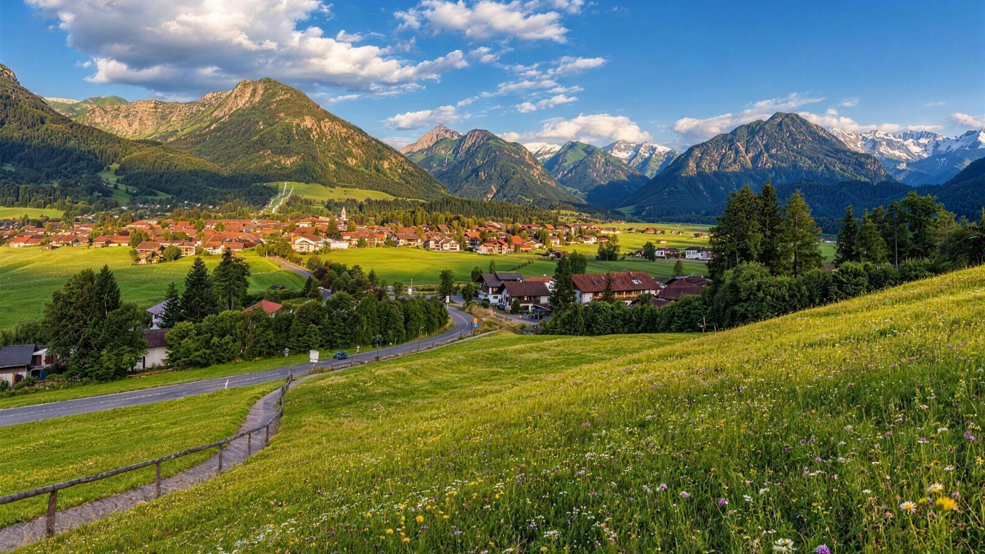 Bergpanorama bei Oberstdorf – Gästeinformationen der Villa Alpjuwel
